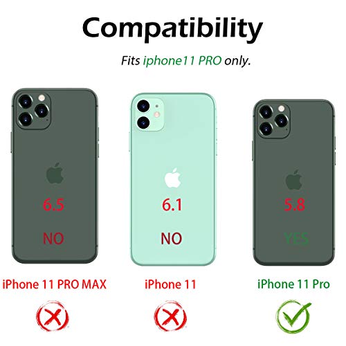 Dexnor Iphone 11 Pro Case With Screen Protector Clear Rugged Full Body Protective Shockproof Hard Back Defender Dual Layer Heavy Duty Bumper Cover Case For Iphone 11 Pro 5.8" - Green #TOP7