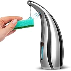 Dosificador Jabon Xiaomi HMJIA Dispensador Automático de Jabón,Dispensador Eléctrico de Jabón con Sensor, IPX6 Dispensador de Jabón Resistente al Agua para Cocina y Baño, Hotel, Restaurante, Lugar Público (Plata - 300ml)