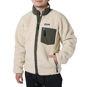 [パタゴニア] フリースジャケット メンズ CLASSIC RETRO JACKET クラシック レトロX ジャケット レギュラーフィット 耐久性撥水加工 ポリエステル素材 23057 (JP, アルファベット, M, DNBA(ナチュラル x グリーン)) [並行輸入品]" 