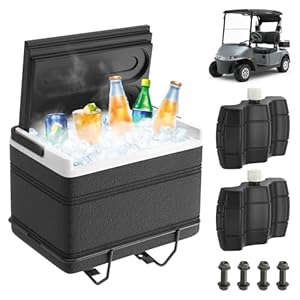 Drive-up Golf Cart Cooler and Mounting Bracket Kit for EZGO RXV Models Only