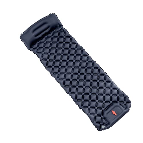 SDGGDJPSD Beach Blankets Inflatable Camping Sleeping Pad with Pillow Air Mattress Built-in Pump Mat for Backpacking Hiking Tent Travel(Black)