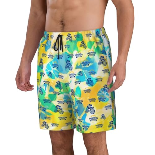 Vintage Beach Shorts Men's Fashion Graphic Hawaii Swim Trunks Summer Casua Short Board with Pockets3