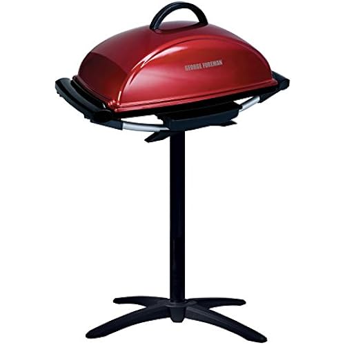 George Foreman Indoor/Outdoor Electric Grill with Stand
