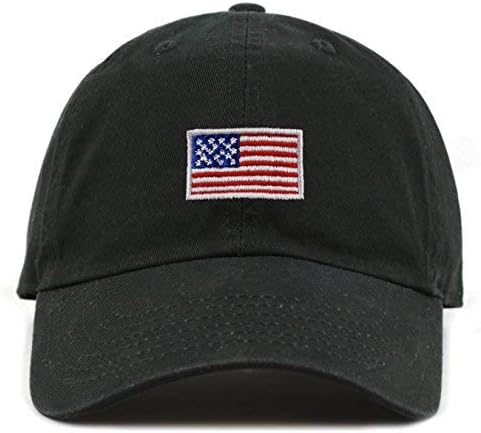 The Hat Depot 아동용 미국 국기 & 귀여운 자수 면 야구 모자 모자 — 사진 1