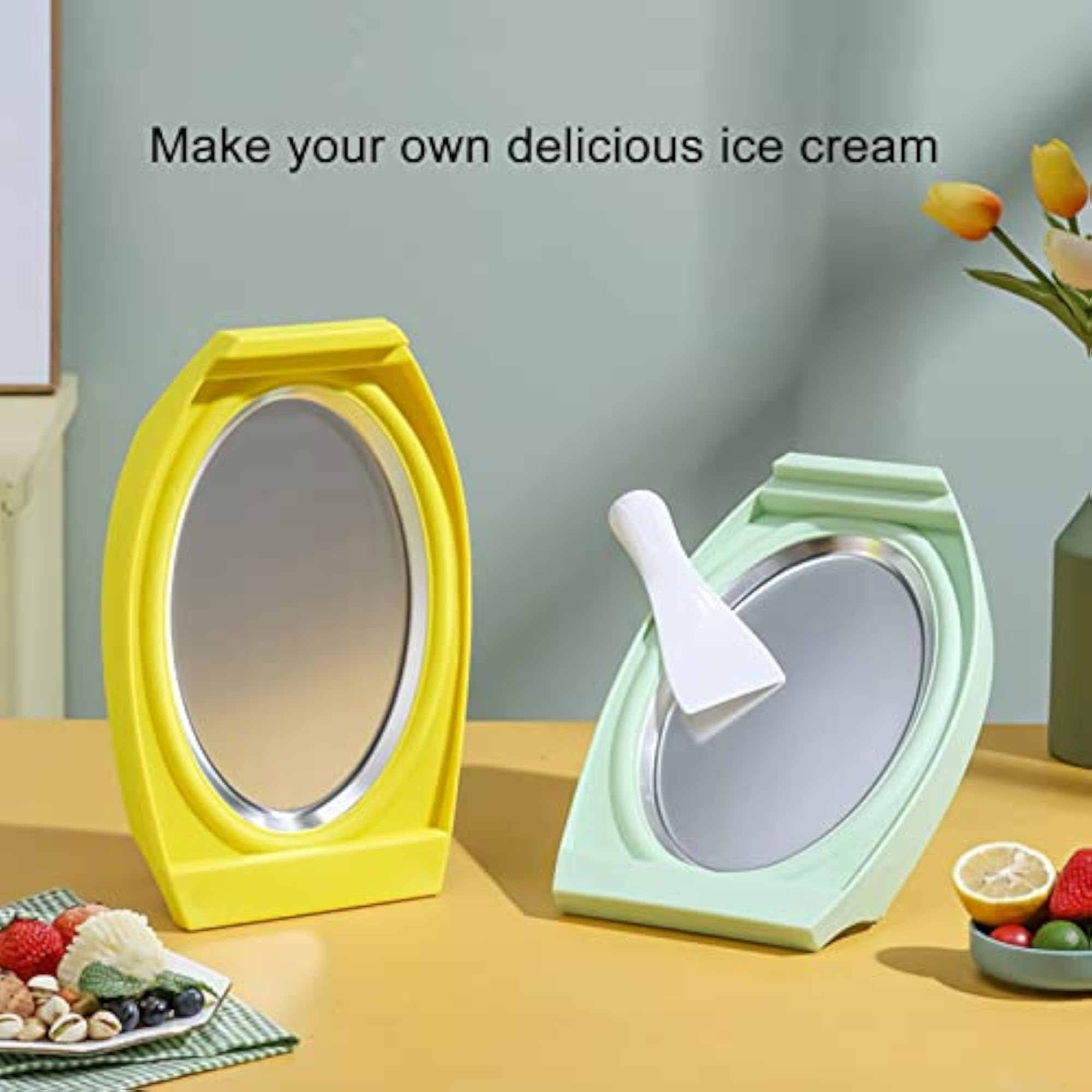 Rolled Ice Cream Maker, Simple Cleaning Practical Ice Cream Roller Plate