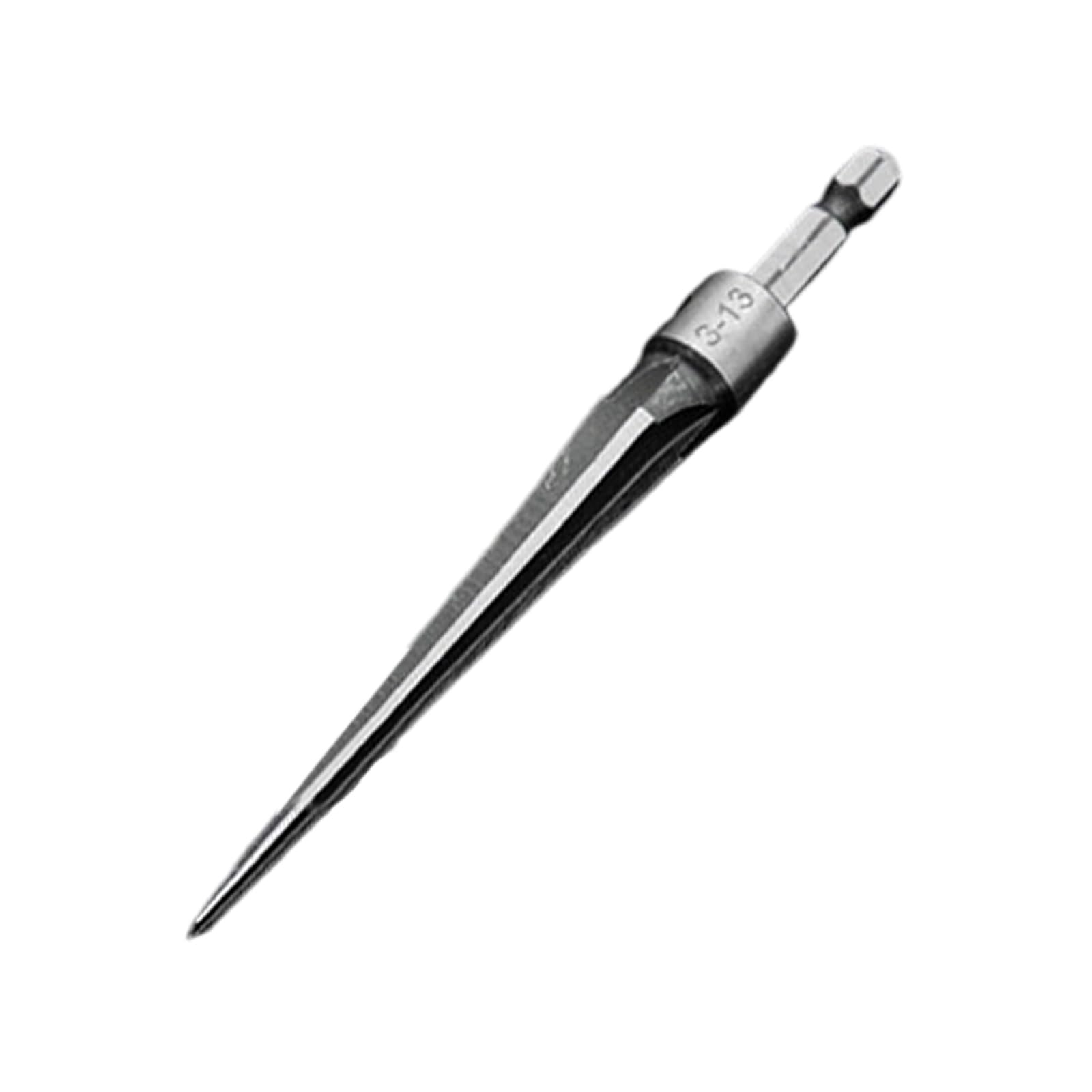Purplelily Hexagonal Handle 313 Professional Tapered Reamer With Round/Hexagonal Shank T-Handle Smooth Cutting Drilling Tool For Machinists Woodworking Tapered Hole Enlarger