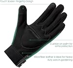 COOLJOB Thorn Proof Garden Gloves with Touchscreen, 2 Pairs Rose Pruning Work Gloves for Men, Cushion Padded on Palm, for Heavy Duty, Blue & Green, Medium