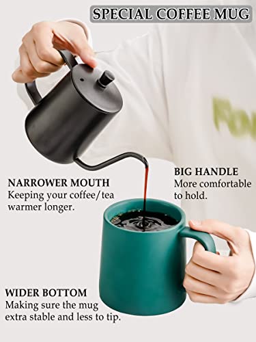 T-Ware Ceramic Mugs, Microwave Safe Mugs, Ceramic Coffee Cups, 16 Oz Coffee Mugs For Office And Home, Set Of 2, Sage Green #TOP2