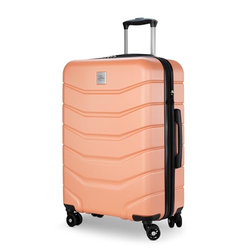 Skyway Luggage Silverton Hardside Collection – Lightweight Durable Suitcases with Wheels, Expandable Luggage for Travel Essentials with TSA Lock, 24-inch Medium Checked, Papaya Punch