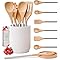 Amazon.com: White Utensil Holder with Built-In Ceramic Spoon Rest - 2 ...