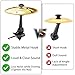 Car Cymbal, Mini Car Cymbal for Air Vent, with Compact Drum Stick, Drum Crash Cymbal Accessory for Car Dash Interior Decoration, Golden, by ALLCIFP