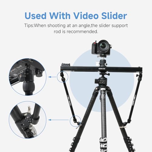 Image of Toprig Accsoon Camera Slider Support Arm (2 Pack) with C Clamps&Extendable Arms, Tripod stabilizer Support Rods, Aluminum Alloy Tripod Stability Arm for Motorized Camera Slider Stable Shooting-30inch