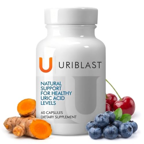 Uriblast Natural Uric Acid Cleanse Flush & Support Supplement - 60 Capsules