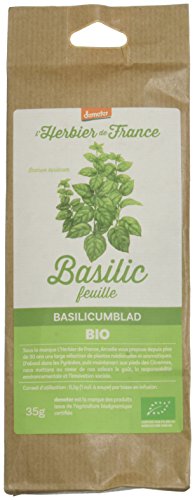 L'herbier de France Basilic Feuilles Bio Sachet Kraft, 35 g