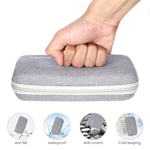 Image of Insulin Cooler Travel Case, 2x150g Ice Pack TSA Approved, Grey | EVA Insulation Travel Medicine Kit for 1-5 Pens & Diabetic Supplies, Diabetes Care, Portable Handle for Daily Use & Trip