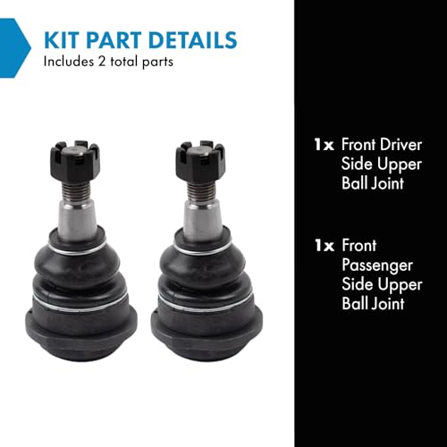 TRQ Front Upper Driver and Passenger Side Ball Joint Set Compatible with 2011-2015 Dodge Durango 2011-2015 Jeep Grand Cherokee by TRQ - Image 2