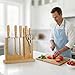 Kitchen Seven Magnetic Knife Block with 18 COREVA™ Magnetic Plates – Double Sided Bamboo Knife Holder, Engineered Full-Surface Magnetic System for All Knives & Scissors, Countertop Storage Organizer