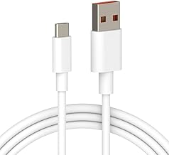 80W Type-C USB Cable for OPP-O Reno8 / Reno 8 Charging Cable Original Like Fast Charger Cable | Dash Warp Dart Flash Super Vooc Data Cable (7.3 Amp, 1 Meter, TCWT51B, White)