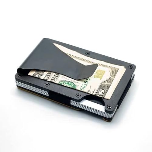 Slim Western Style Men's Wallet/Money Clip For Men In Antique Copper, This Mini Credit Card Holder With Rfid Blocking Engraved Cowboy Style- Great Retro Gift For Your Country Man #TOP6