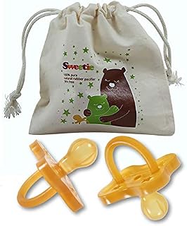 Sweetie Rubber Pacifier Star Shape Rubber Natural Rubber with Rounded Nipple 1 Count