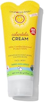 California Baby Calendula Cream | 100% Plant-Based Moisturizer | Lavender Baby Lotion | Face Moisturizer For Dry Skin | Hypoallergenic | 2.9 oz / 82g
