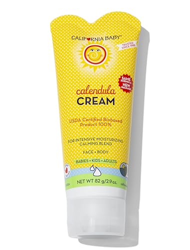 California Baby Calendula Cream | 100% Plant-Based Moisturizer | Lavender Baby Lotion | Face...