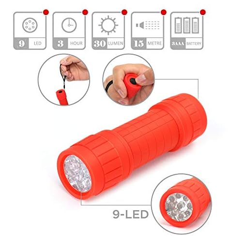 18-Pack, 9-LED Mini Flashlight Set, 54-Pieces AAA Batteries are Included and Pre-Installed, Perfect for Class Teaching, Camping, Wedding Favor - Image 6