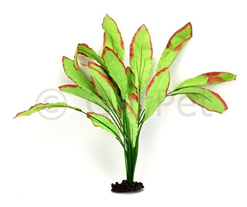 Aqua One Silk Aquarium Plant Amazon Red and Green 40cm