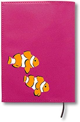 Amazon クマノミ ブックカバー 文庫サイズ ピンク カクレクマノミ ニモ 海水魚 魚 水槽 アクアリウム ペット 文庫 合成皮革 Puレザー しおり 桃 Fave フェイブ F 01 ブックカバー 文房具 オフィス用品