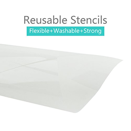 JINSEY Make Your Own Stencil - 10 Pack 6 Mil 12 x 12 inch Blank Stencil Sheets - Ideal Use Compatible & Silhouette Machines (White) - Thumbnail 2