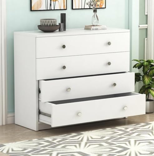 DesignFit Engineered Wood 4 Drawer Chest of Drawers | Multipurpos...