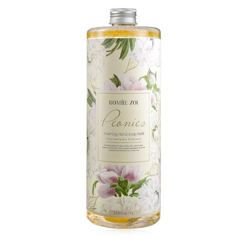 ROMIIE ZOI Foaming Hand Soap Refill, Peony, 1 L/ 33.8 FL OZ