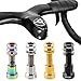 UsefulTools Bicycle Stem Fixing Nut M5*19mm M5*17mm Bike Handlebar Stem Lock Bolt Fixing Bolts Ti Bolts Aluminum Alloy(M5-19mm-colorful)