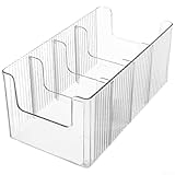 Posheliox Transparente PET-Aufbewahrungsbox mit herausnehmbaren Trennwänden, Organisation von Gewürzen, Medikamenten und Zubehör (A)