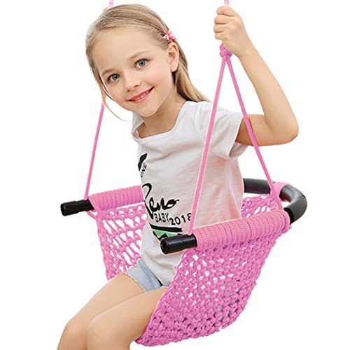 Hi-Na Kids Tree Swing Seat For Kids Rope Swing Seat, Indoor Swing For Kids Outdoor, Backyard Swing Tree Swing Seat Door Swing (Pink) #TOP2