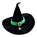 IDS Home Halloween Party Witch Hat Costume Accessory Green Velour Halloween Costume for Girl Women Adult