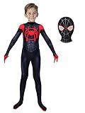 Halloween Costume Boys Superhero Bodysuit Cosplay Zentai Suit Kids Spandex Jumpsuit,XS