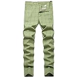 NOVOCCT Plaid Pants for Men - Slim Fit Mens Casual Pants - Stretch Skinny Business Casual Dress Chin