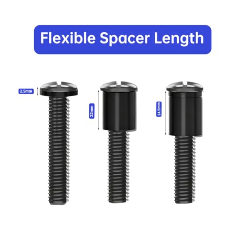 Universal TV Mounting Screw Kit, Complete Wall Mount Hardware Set with M4 M5 M6 M8 Screws, Spacers, Washers for Flat and Curved TVs - Thumbnail 5