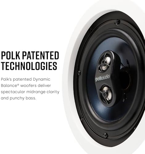 Polk Audio RC6s In-Ceiling Stereo Speaker (Single, White)