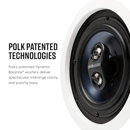Polk Audio RC6s In-Ceiling Stereo Speaker (Single, White)