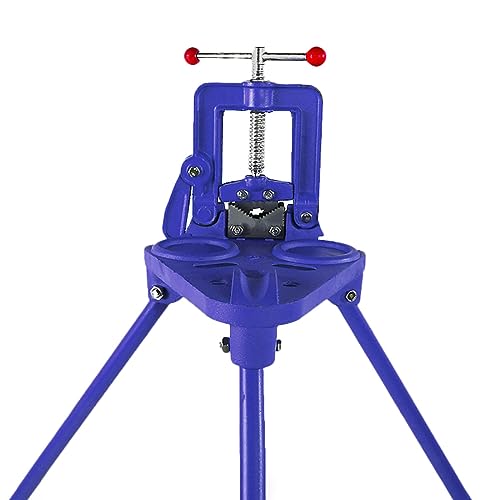 Étau pour tuyaux de 10 à 80 mm en fonte sur trépied pour installer vos réseaux de plomberie
