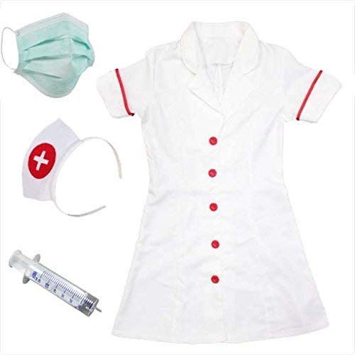 Image of Fancydressworld Nurse Dress and Headgear and Accessories Coumunity Helpers Fancy Dress Costumes