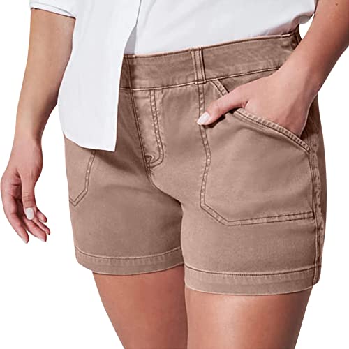 LELEBEAR-Lawore-Stretch-Twill-Shorts-Womens-Stretch-Twill-Shorts-Regular-Fit-Hiking-Shorts-with-Pockets-Casual-Shorts