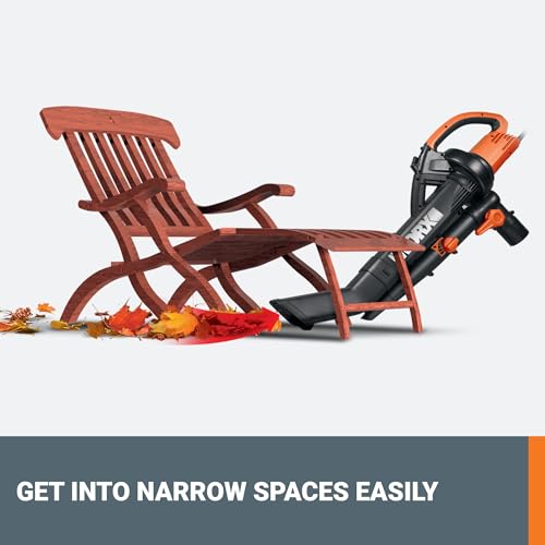 WORX Trivac 3 in 1 Electric Leaf Blower for Lawn Care, Leaf Vacuum with 350 CFM & 210 MPH, Leaf Mulcher with Metal Impeller, WG509 by WORX - Image 6