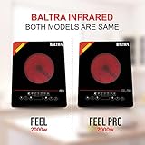 BALTRA Radiant Feel Pro Infrared Glass Induction Cooktop Touch Panel 2000 Watt (All Utensil use-able)