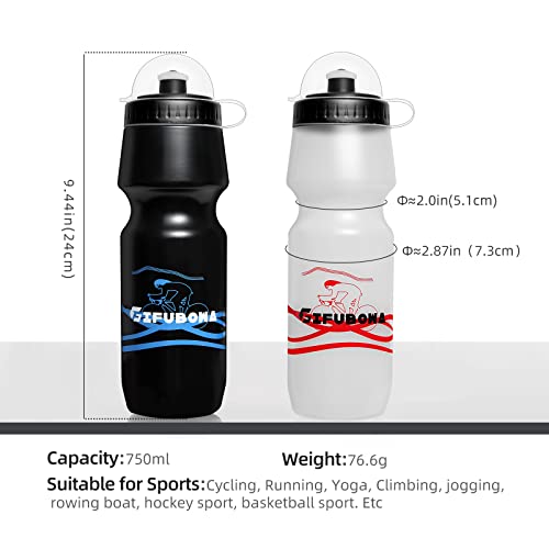 Gifubowa Water Bottle, Mountain Bike Water Bottle 2 Pack Black #TOP5