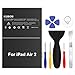KUBOM Replacement Battery for iPad Air 2 or iPad 6, Full 7340mAh 0 Cycle Battery - Include Complete Repair Tool Kits [ 18-Month Warranty]