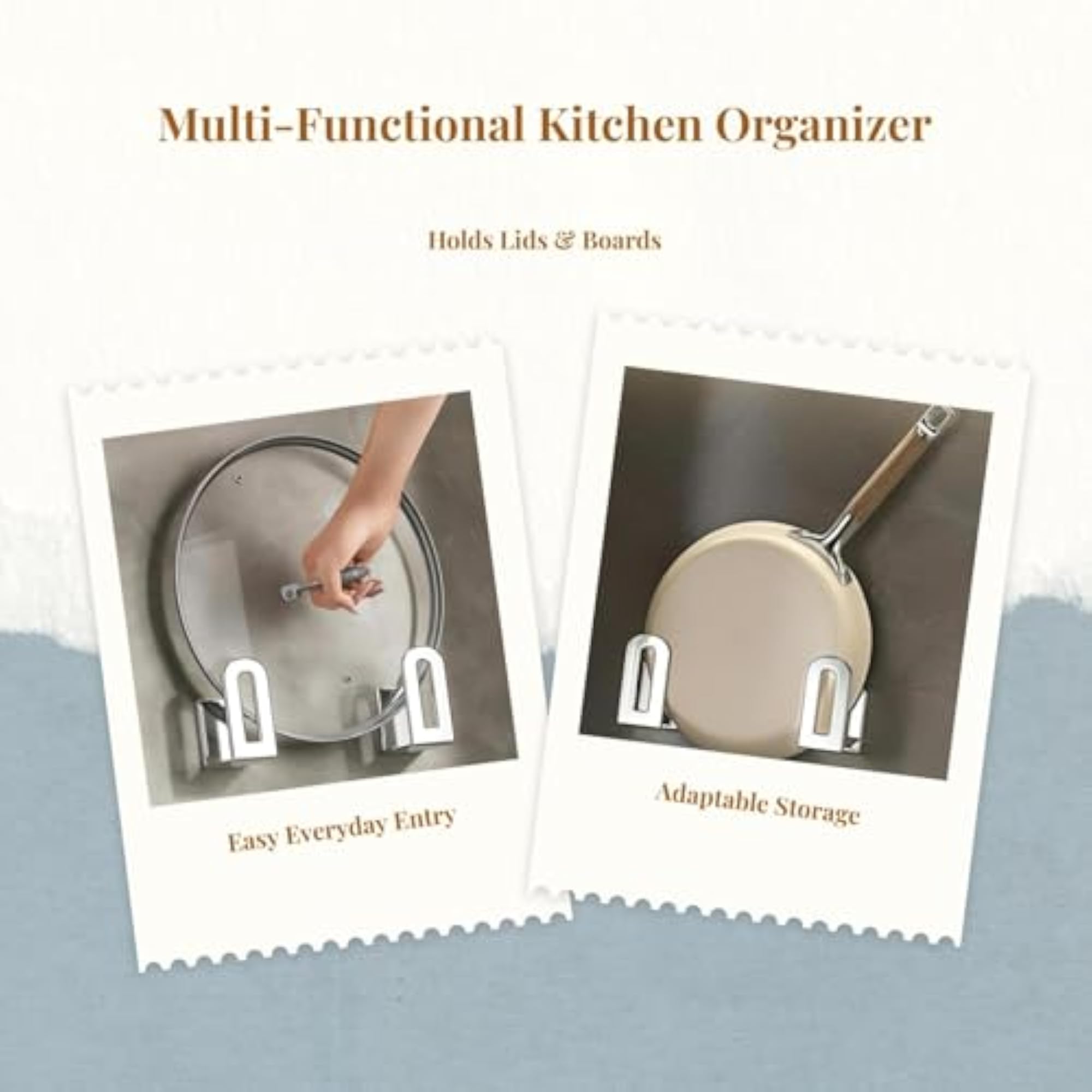 304 Stainless Steel Pot Lid Holder Organizer, Cutting Board Rack