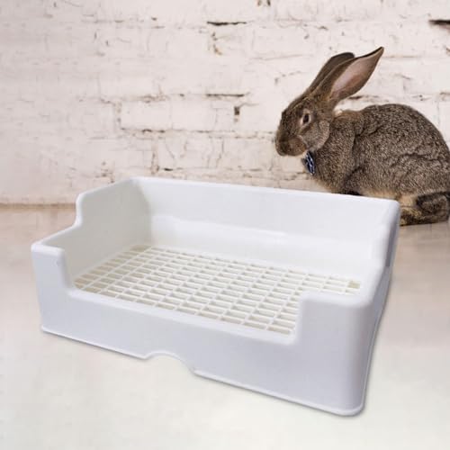 Generic Bandeja de areia de coelho, caixa de canto para vaso sanitário, prática, aumentar cerca, ant